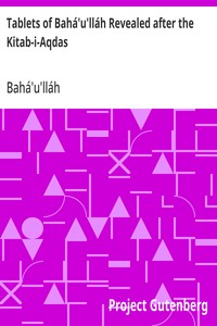 Cover of Tablets of Bahá'u'lláh Revealed after the Kitab-i-Aqdas