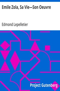 Cover of Emile Zola, Sa Vie—Son Oeuvre