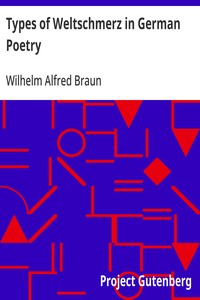 Cover of Types of Weltschmerz in German Poetry