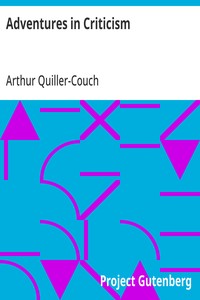 Cover of Adventures in Criticism