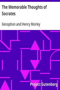 Cover of The Memorable Thoughts of Socrates