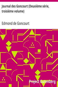 Cover of Journal des Goncourt (Deuxième série, troisième volume) Mémoires de la vie littéraire