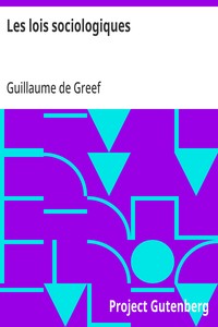 Cover of Les lois sociologiques