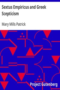 Cover of Sextus Empiricus and Greek Scepticism