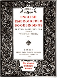 Cover of English Embroidered Bookbindings
