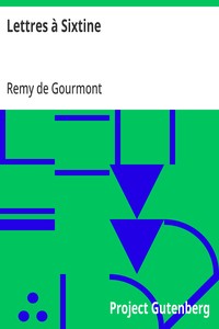 Cover of Lettres à Sixtine