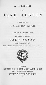 Cover of Memoir of Jane Austen