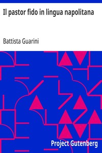 Cover of Il pastor fido in lingua napolitana