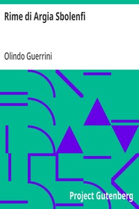 Cover of Rime di Argia Sbolenfi con prefazione di Lorenzo Stecchetti