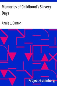 Cover of Memories of Childhood's Slavery Days