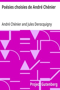 Cover of Poésies choisies de André Chénier
