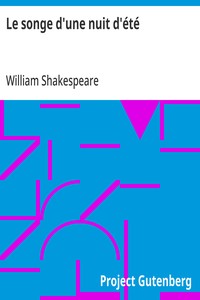 Cover of Le songe d'une nuit d'été