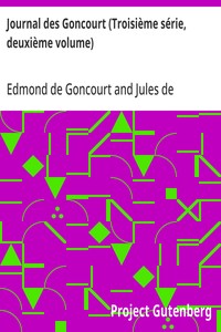 Cover of Journal des Goncourt (Troisième série, deuxième volume) Mémoires de la vie littéraire