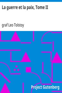 Cover of La guerre et la paix, Tome II