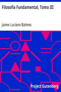 Cover of Filosofía Fundamental, Tomo III