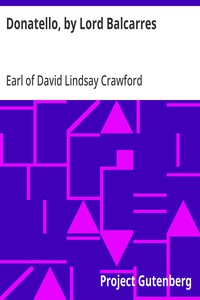 Cover of Donatello, by Lord Balcarres