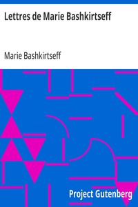 Cover of Lettres de Marie Bashkirtseff Préface de François Coppée