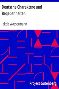 Cover of Deutsche Charaktere und Begebenheiten