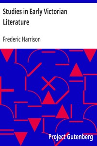 Cover of Studies in Early Victorian Literature