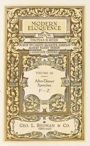 Cover of Modern Eloquence: Vol III, After-Dinner Speeches P-Z