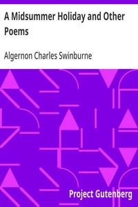 Cover of A Midsummer Holiday and Other Poems