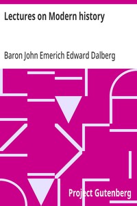 Cover of Lectures on Modern history