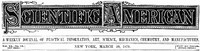 Cover of Scientific American, Volume 40, No. 13, March 29, 1879 A Weekly Journal of Practical Information, Art, Science, Mechanics, Chemistry, and Manufactures