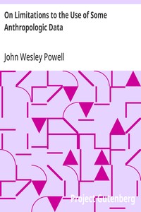 Cover of On Limitations to the Use of Some Anthropologic Data