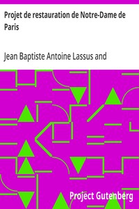 Cover of Projet de restauration de Notre-Dame de Paris