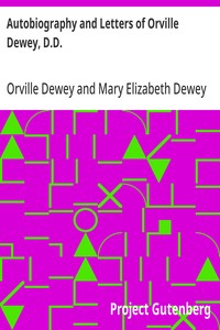 Cover of Autobiography and Letters of Orville Dewey, D.D. Edited by His Daughter