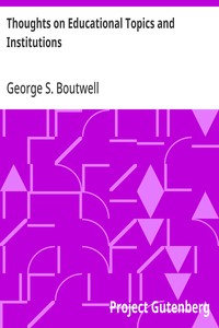Cover of Thoughts on Educational Topics and Institutions
