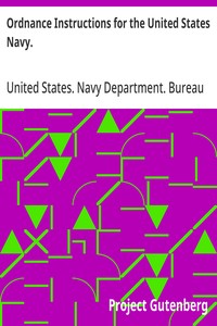Cover of Ordnance Instructions for the United States Navy. 1866. Fourth edition.