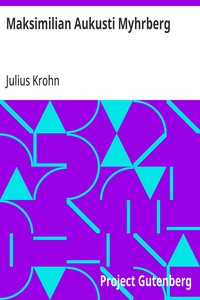 Cover of Maksimilian Aukusti Myhrberg