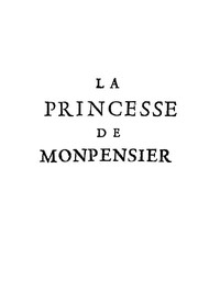 Cover of La princesse de Monpensier