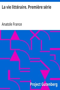Cover of La vie littéraire. Première série