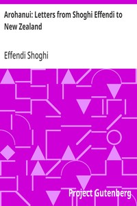 Cover of Arohanui: Letters from Shoghi Effendi to New Zealand