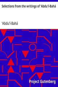 Cover of Selections from the writings of ‘Abdu'l-Bahá