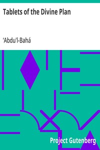Cover of Tablets of the Divine Plan