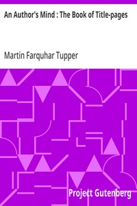 Cover of An Author's Mind : The Book of Title-pages