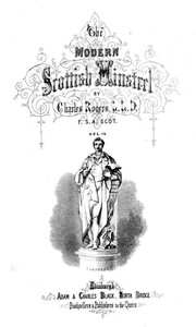 Cover of The Modern Scottish Minstrel, Volume 4. The Songs of Scotland of the Past Half Century