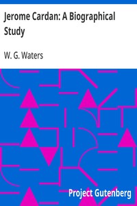 Cover of Jerome Cardan: A Biographical Study