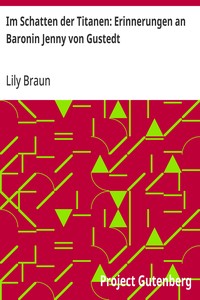 Cover of Im Schatten der Titanen: Erinnerungen an Baronin Jenny von Gustedt