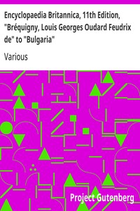 Cover of Encyclopaedia Britannica, 11th Edition, "Bréquigny, Louis Georges Oudard Feudrix de" to "Bulgaria" Volume 4, Part 3