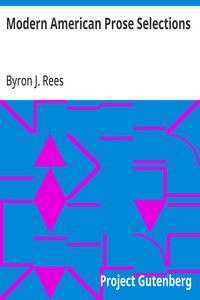 Cover of Modern American Prose Selections