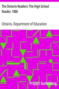 Cover of The Ontario Readers: The High School Reader, 1886