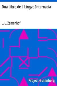 Cover of Dua Libro de l' Lingvo Internacia