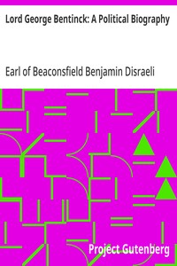 Cover of Lord George Bentinck: A Political Biography