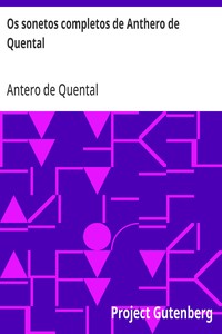 Cover of Os sonetos completos de Anthero de Quental