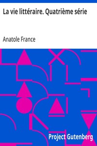 Cover of La vie littéraire. Quatrième série