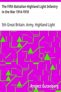 Cover of The Fifth Battalion Highland Light Infantry in the War 1914-1918